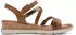 Tamaris Wedge Sandal Strappy Sandal in Vegan Processing cognac