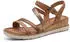 Tamaris Wedge Sandal Strappy Sandal in Vegan Processing cognac