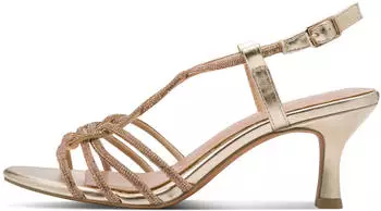 Marco Tozzi Sandalen mit Absatz Glitzer Vegan metallic gold
