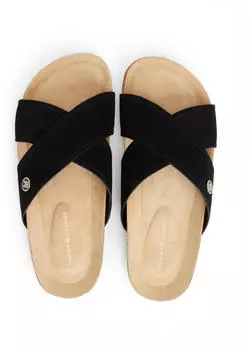 Tommy Hilfiger TH Classic Cork Sandal Suede (FW0FW09515) schwarz