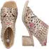 Rieker Summer Shoe Sandal Block Heel with Fashionable Shaft Design beige multi