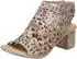 Rieker Summer Shoe Sandal Block Heel with Fashionable Shaft Design beige multi