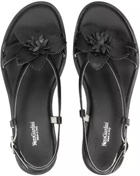 Nero Giardini Sandals Leather Strappy Sandal E615901 schwarz