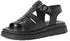 Tamaris Strappy Sandal with Wedge Heel schwarz