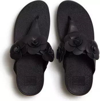 FitWear Lulu Flower Toe-Post Sandals (A2S) schwarz