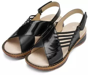 Ara Riemchensandale G-Weite schwarz