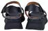 Desa Women's Leather Wedge Sandals with Velcro Closure schwarz