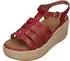 FitWear Platfforms Espadraille Leather Fisherman Wedge Sandals burnt berry