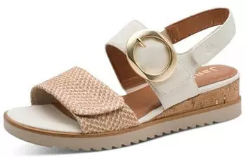 Jana Shoes Sandalen mit Klettverschluss Vegan white/nature