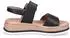 Gabor Twist Nappa Leather Sandal with Wedge Heel and Braided Pattern schwarz