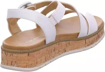Marco Tozzi Women's Sandal Feel Me Footbed white comb