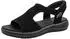 Jana Shoes 28600 Women's T-Bar Sandals with Wedge Heel schwarz