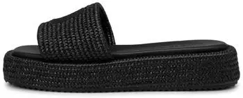 Marc O'Polo Sandal in Bast Look schwarz