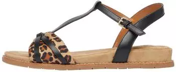 s.Oliver Sandals in Colour-Blocking beige/braun/schwarz