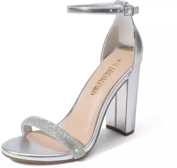 Dream Pairs Brielle Kitten-Heel Pumps (HI-CHUNK-SR) silber