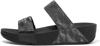 FitWear Lulu Crystal Slides all black