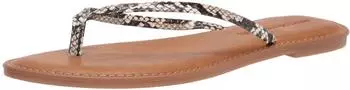 Amazon Essentials Sal Thong Sandal schwarz/weiß schlangenaufdruck