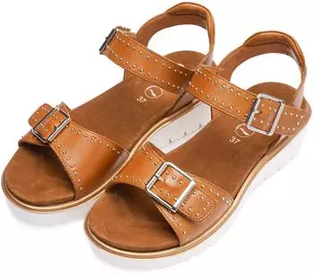 Ara BILBAO Keilsandalette mit Nieten Weite G cognac