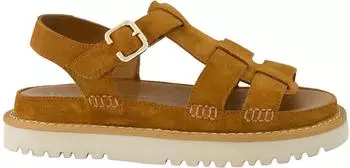 Paul Green Riemchensandale Veloursleder caramel