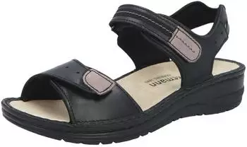 Berkemann Berkoflex Sandale Rindsleder medium schwarz