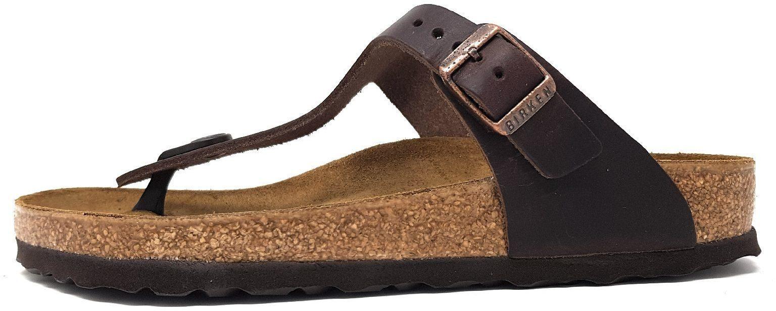 Birkenstock gizeh nubukleder habana Clearance