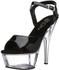 Pleaser Kiss 209 black paint/transparent