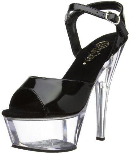 Pleaser Kiss 209 black paint/transparent