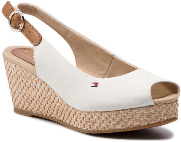 Tommy Hilfiger Slingback Wedge Heel Sandals (FW0FW04081) white