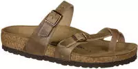 Birkenstock - Sandalen aus ge&ouml;ltem Leder Damen / Frau Mayari Oiled Leather Regular