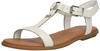 Tommy Hilfiger Metal Ring Leather Flat Sandals (FW0FW04882) ivory