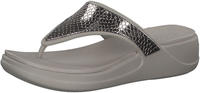 Crocs Monterey Metallic Wedge Flip white/silver/beige (206303-0GO)