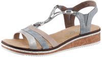 Rieker Riemchensandale, Sommerschuh, Sandalette, Keilabsatz, mit dezenter