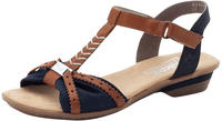 Rieker Sandalette, Sommerschuh, Sandale, Keilabsatz, in zweifarbiger Optik