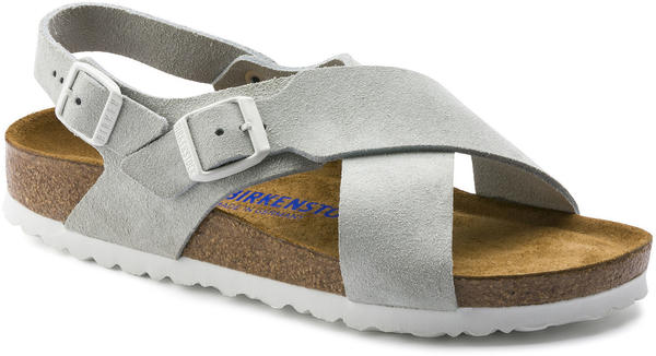 Birkenstock Tulum Soft Footbed Suede white (schmal)