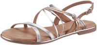 Tamaris Leather Sandals (1-28145-26) silver comb