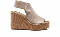 Keilsandalette REPLAY "Replay Sandalen Lederimitat", Damen, Gr. 40, grau (platin),