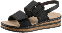 Rieker Keilsandalette, Sommerschuh, Sandale, Keilabsatz, mit modischer Schmuckspange