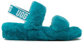 UGG Fluff Yeah Logo Slide aquatic blue
