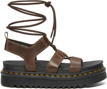 Dr. Martens Nartilla Illusion Leather Gladiator Sandals (27297201) dark brown
