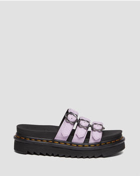 Dr. Martens Blaire Flower Buckle Milled Nappa Slide Sandals (30710308) lilac
