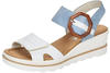 Rieker Sandals (67476) white/light blue