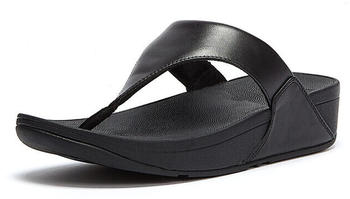 FitWear Lulu Leather Toepost Thong Sandals black