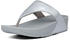 FitWear Lulu Leather Toepost Thong Sandals silver