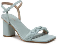 Guess Damen Sandalen Cadante Blau mit geflochtenem Blockabsatz Gr&ouml;&szlig;e 37 - 37