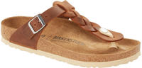 Birkenstock 1021355-40, Birkenstock Schuhe - Gizeh Braided Leder Leder (Braun, Gr.
