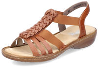 Rieker Riemchensandale, Sommerschuh, Sandalette, Keilabsatz, mit Stretchb&auml;nder