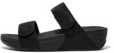 FitWear Lulu Adjustable Shimmerlux Slides all black