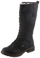 Rieker Schn&uuml;rstiefel, Winterstiefel, Blockabsatz, Warmfutter, mit...