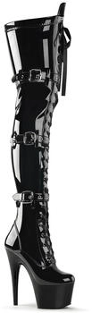 Pleaser ADORE-3028 Damen Stiefel schwarz lack