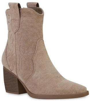 VAN HILL Cowboy Boots Bequeme Schuhe tan Velours 837779